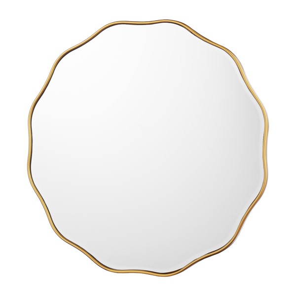 (image for) Laura Ashley Medora Round Mirror Matt Gold 60cm